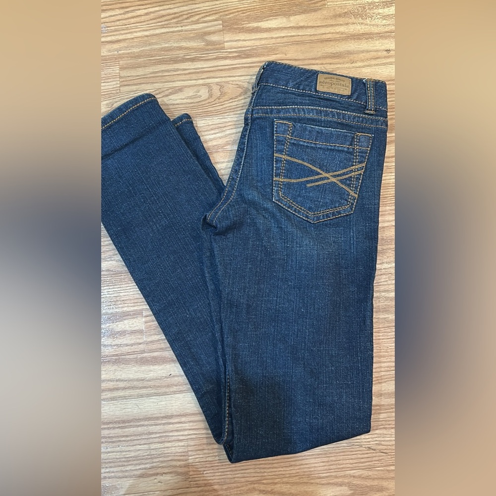 Aeropostale Women's Dark Blue Skinny Jeans